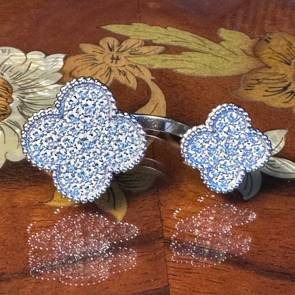 Van Cleef & Arpels Magic Alhambra Diamond Ring SZ 52/6.0
